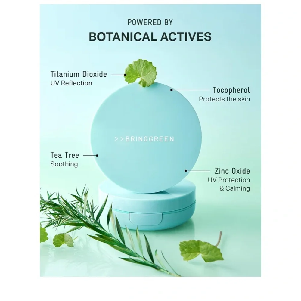 NWT Bring Green Tea Tree Sun Cushion